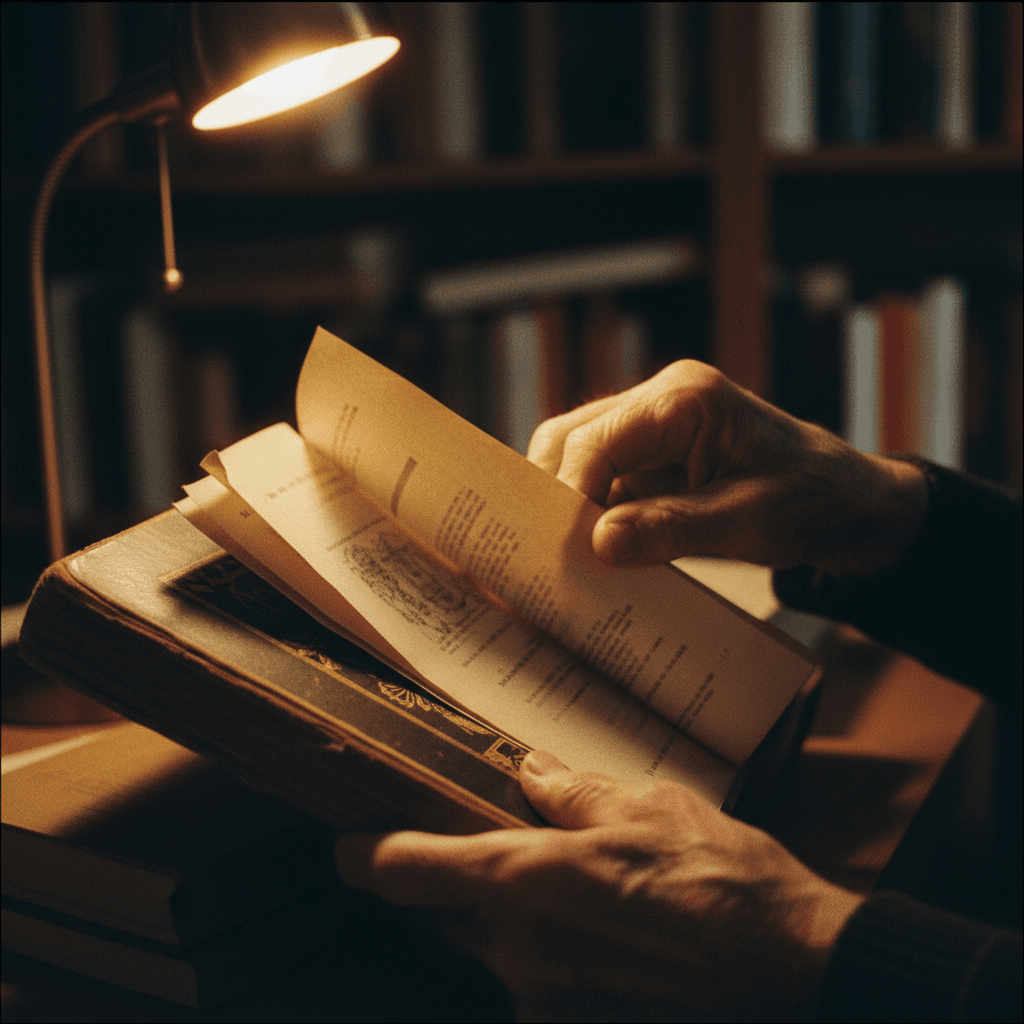 Caregiver reading with client in natural light